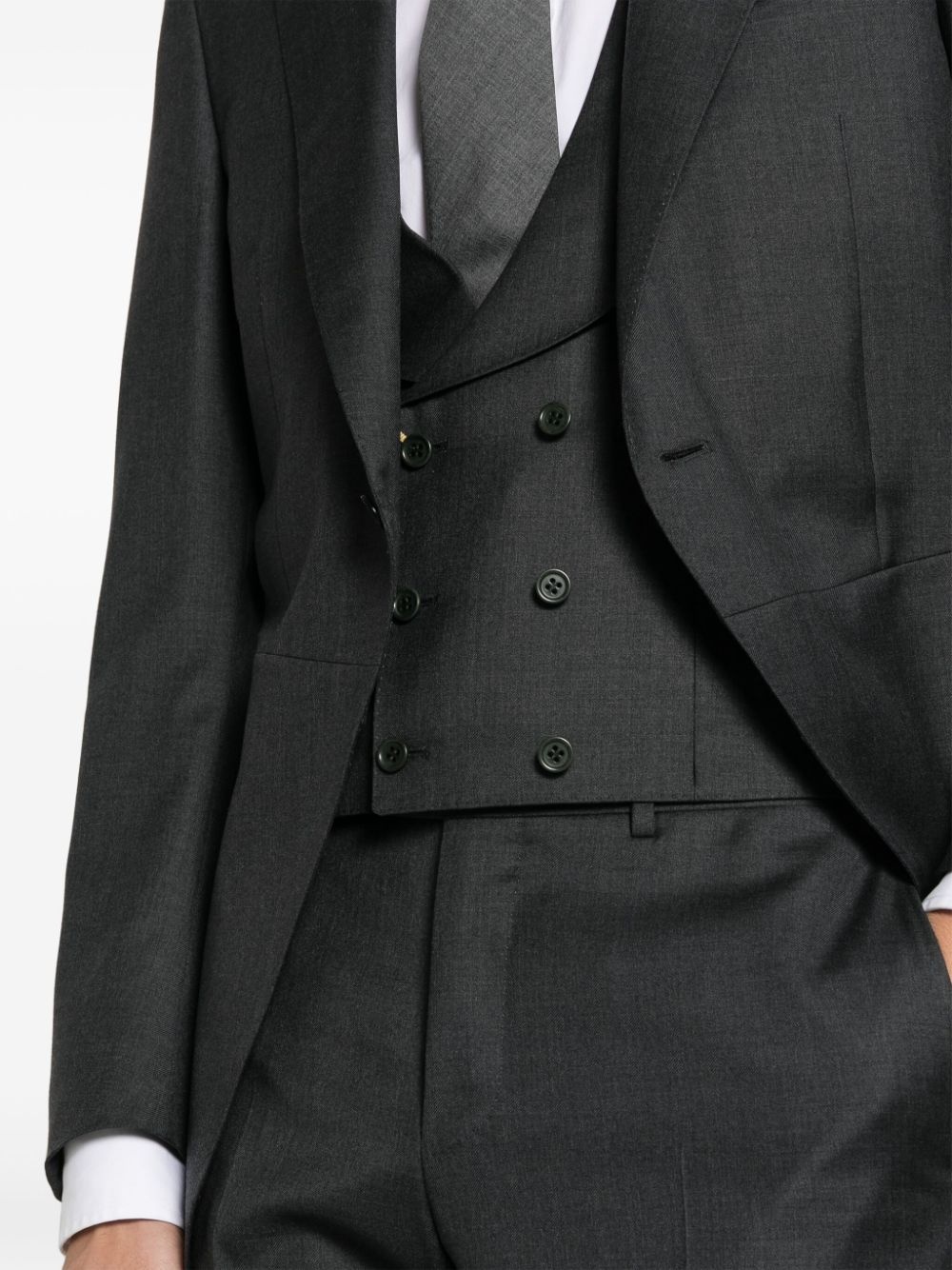 single-breasted wool suit - 6