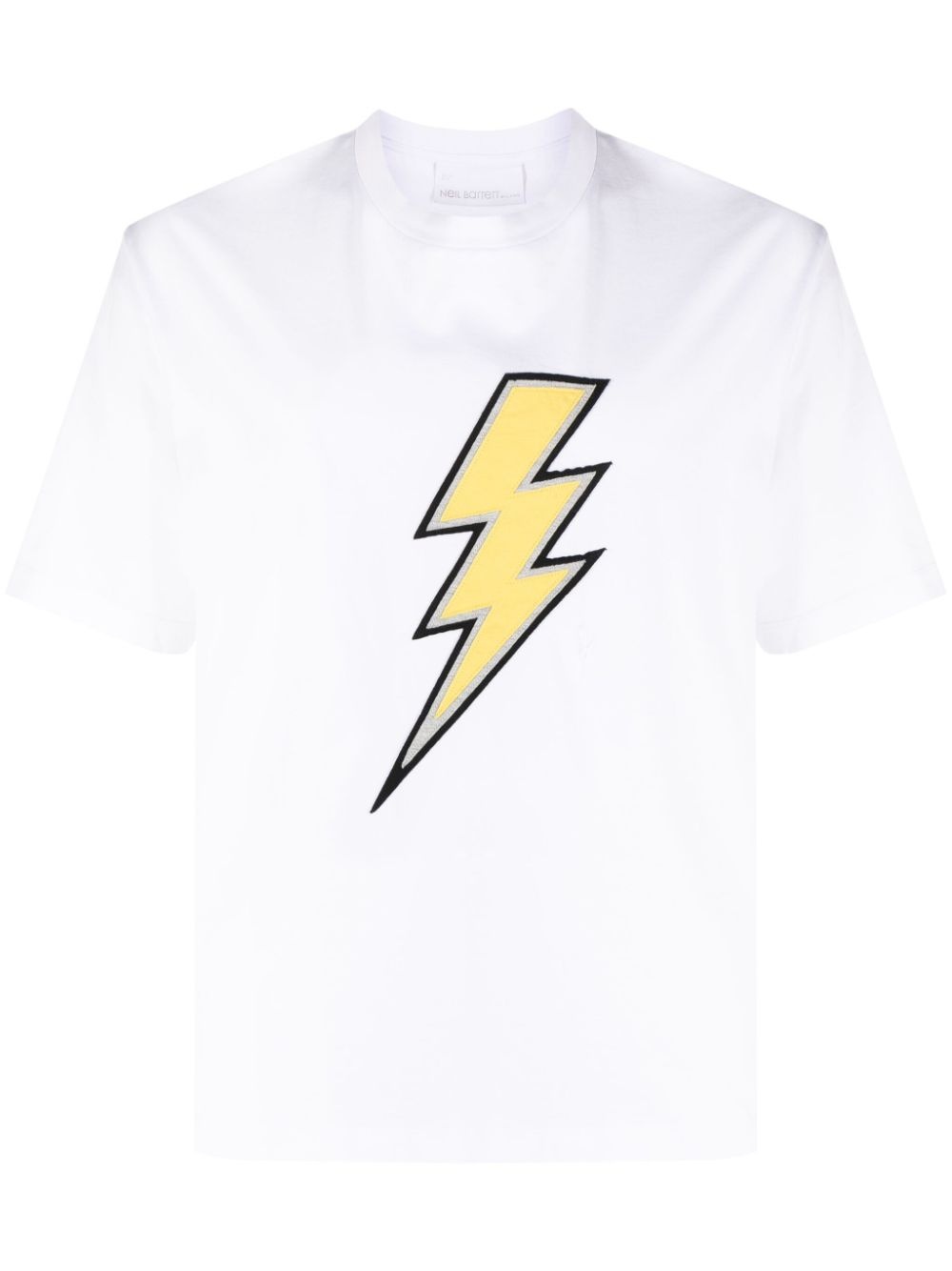 Thunderbolt-patch cotton T-shirt - 2