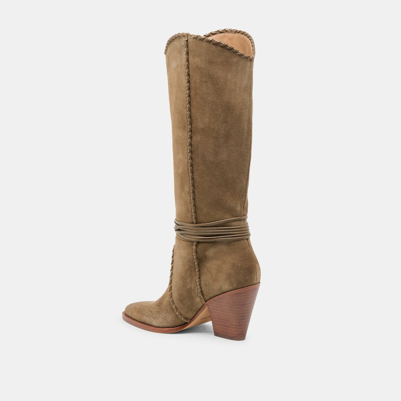 JODY BOOTS OLIVE SUEDE 6