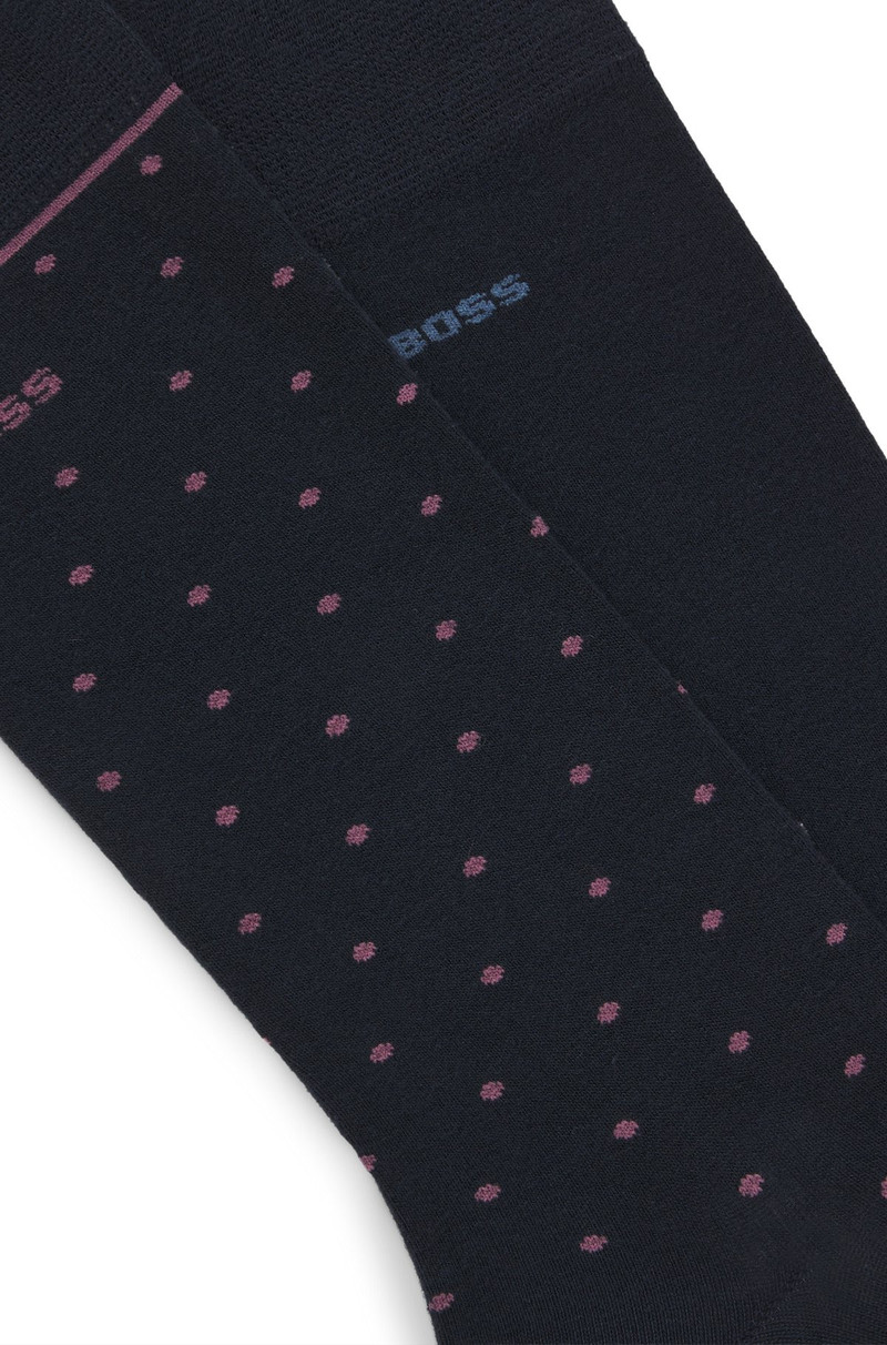 BOSS TWO-PACK OF REGULAR-LENGTH SOCKS WITH LOGO DETAILS outlook