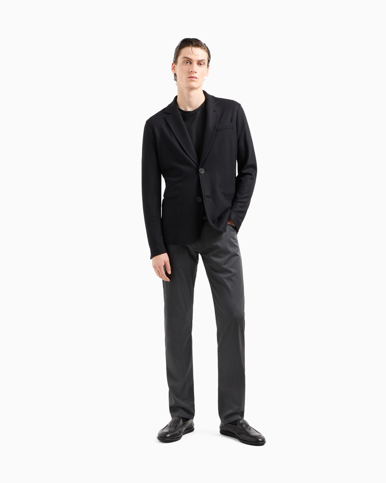 Five-pocket, regular-fit, virgin-wool trousers - 2