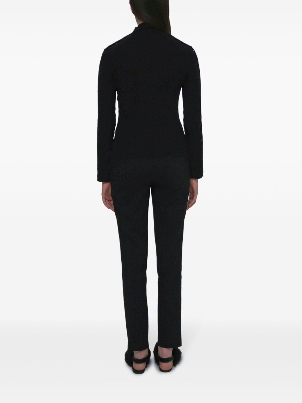 snap turtleneck top - 4