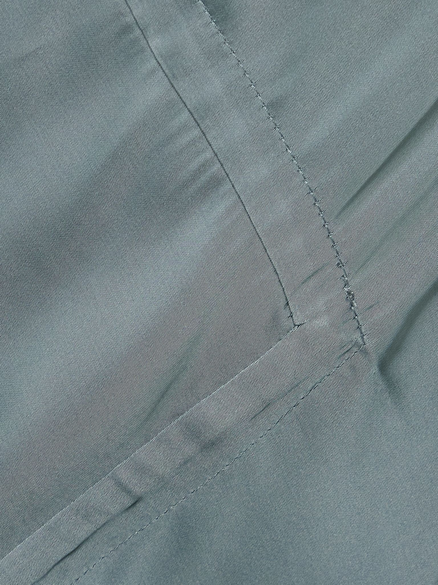 Paneled charmeuse wide-leg pants Gray green - 4
