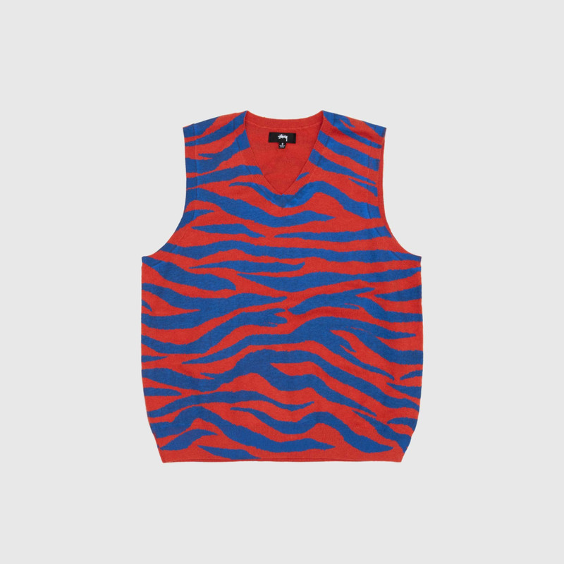 TIGER PRINTED SWEATER VEST 1