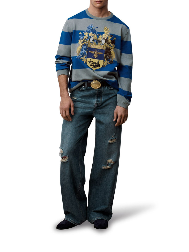 WIDE COTTON TWILL JEANS 1