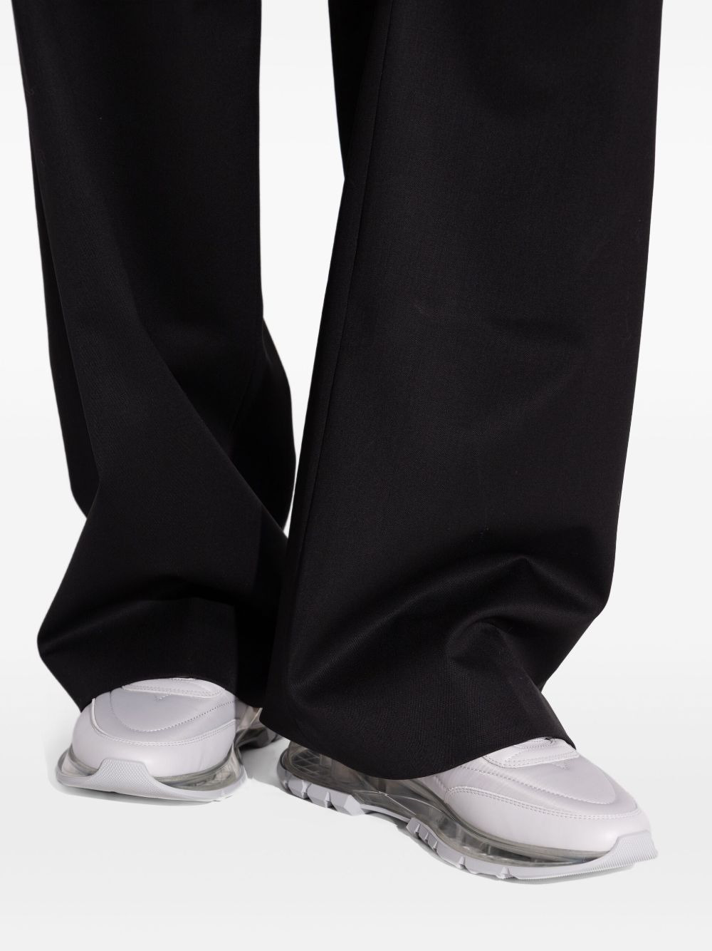 QUILTED TRANSLUCENT-SOLE SNEAKERS - 5