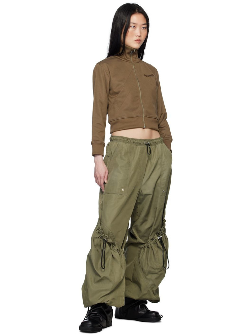THE ATTICO Khaki Long Cargo Pants outlook