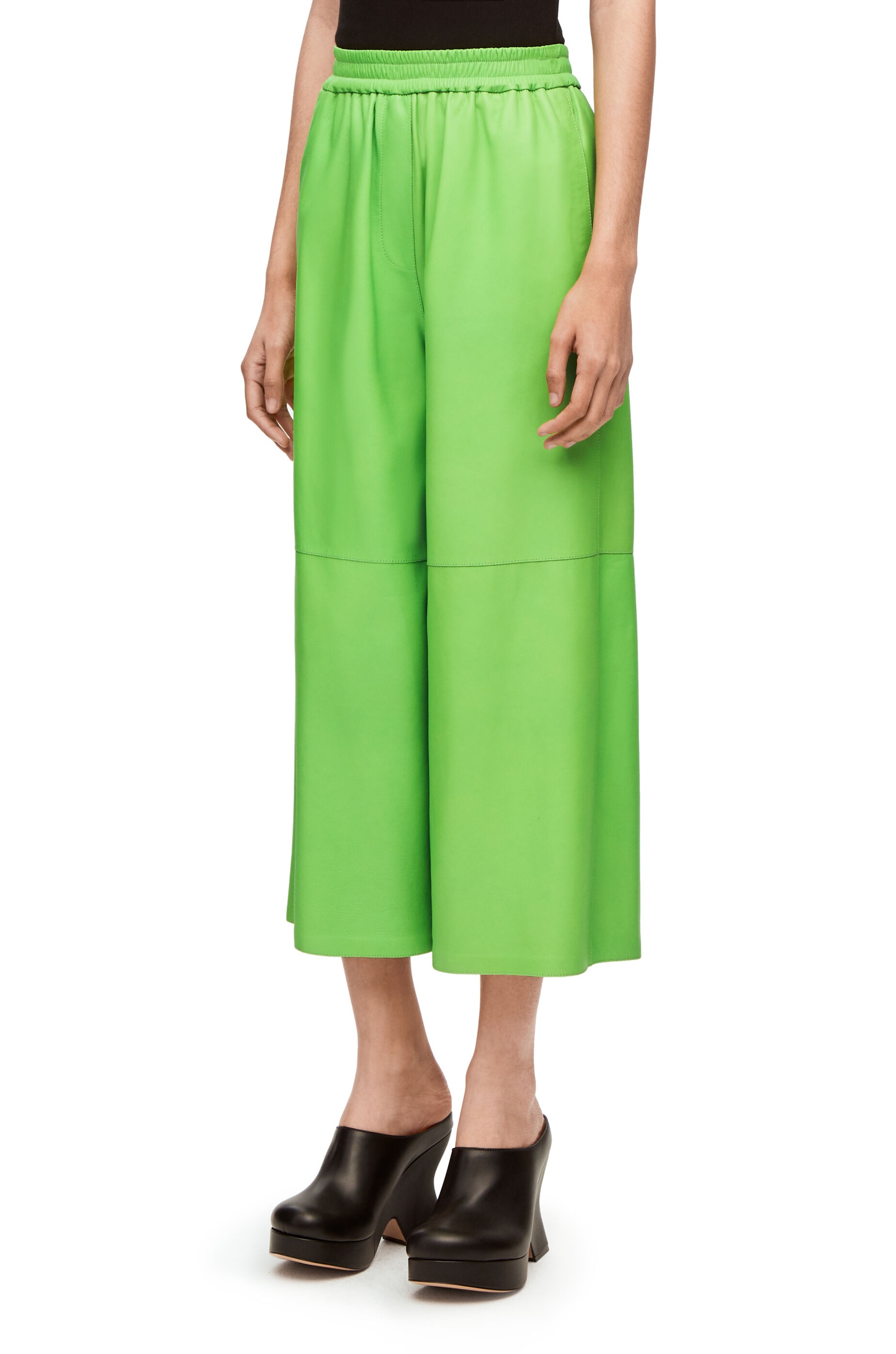 Cropped trousers in nappa - 3