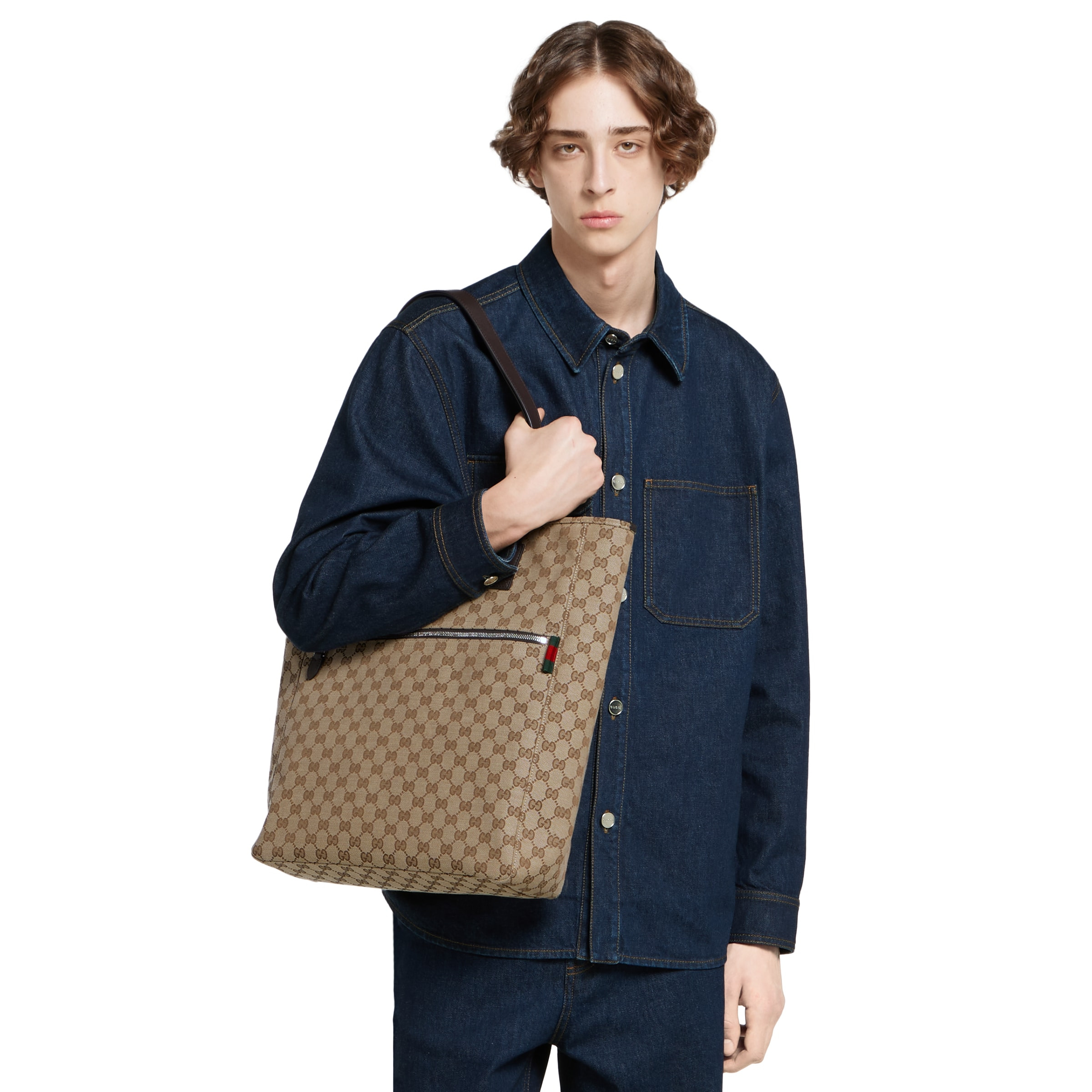 GG canvas large tote bag - 3