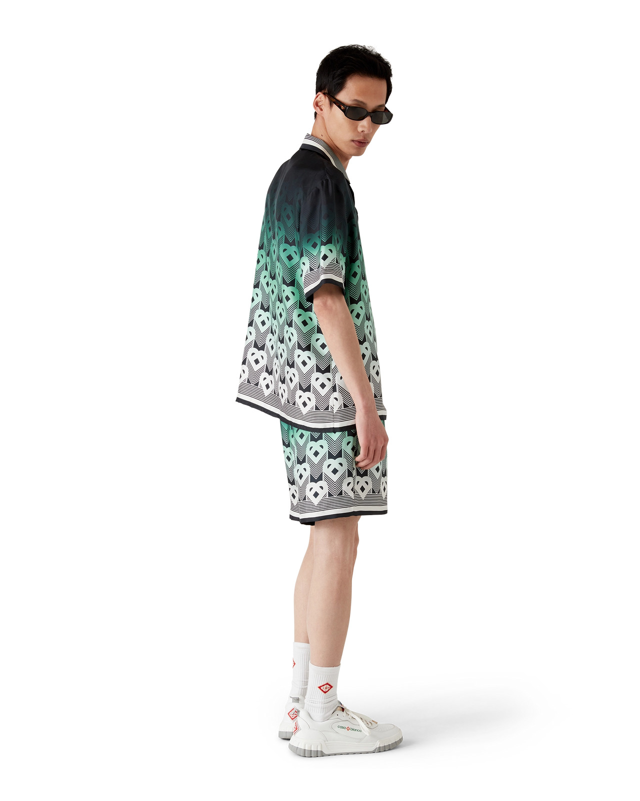 Gradient Monogram Silk Shorts | Casablanca Paris - 3