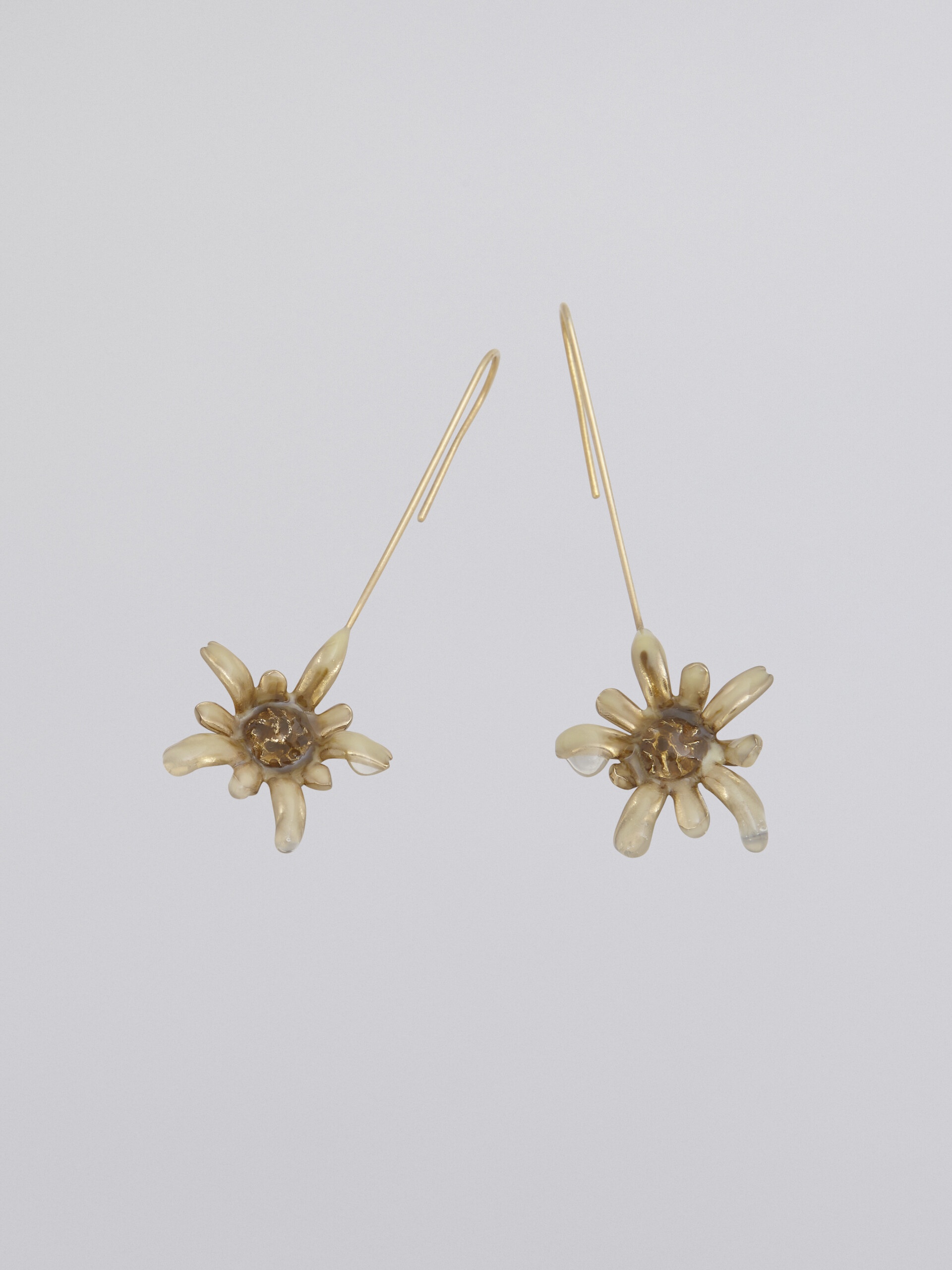 BRASS FLORA HOOK EARRINGS - 3