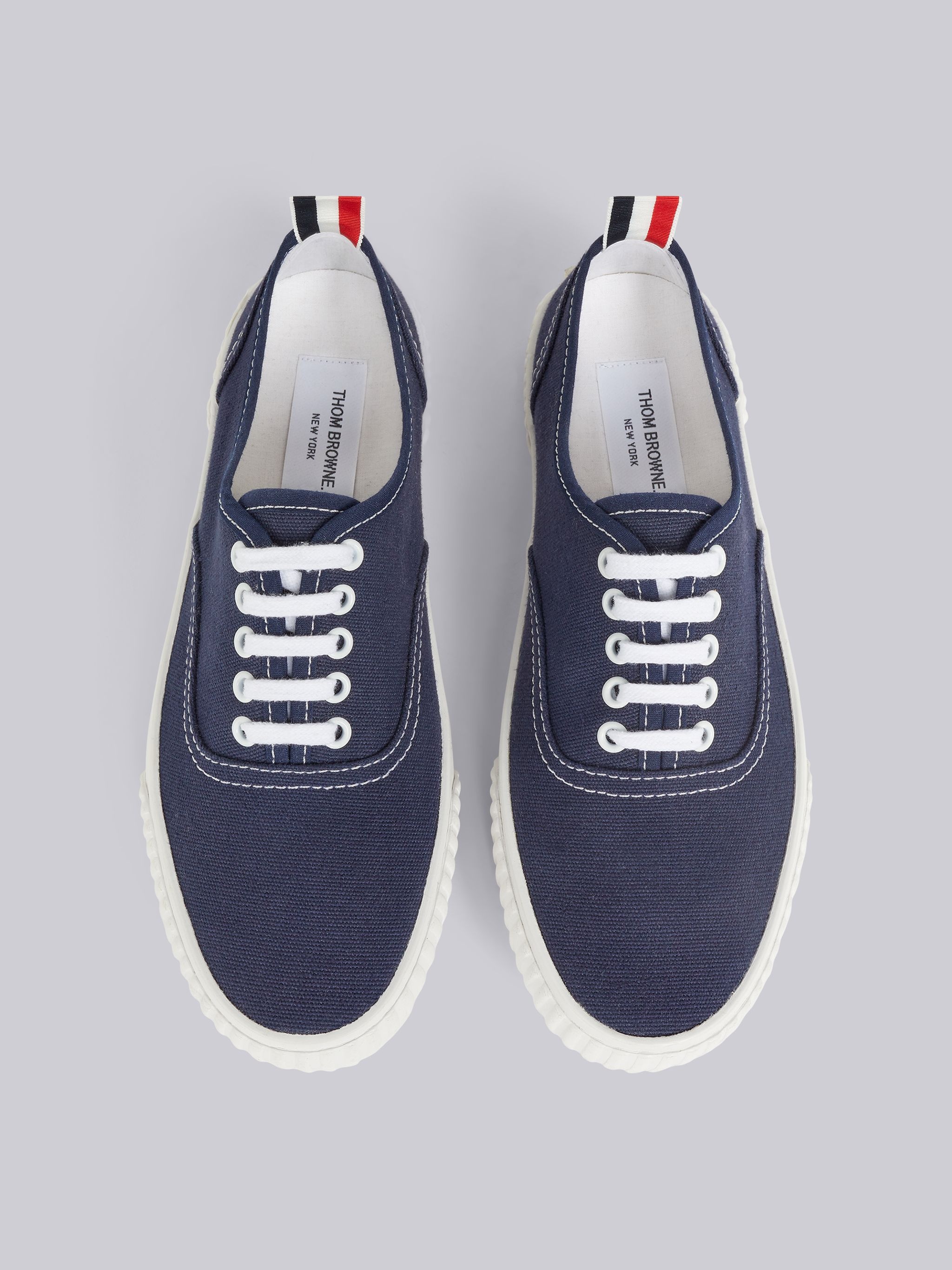 Navy Cotton Canvas Heritage Sneaker - 4