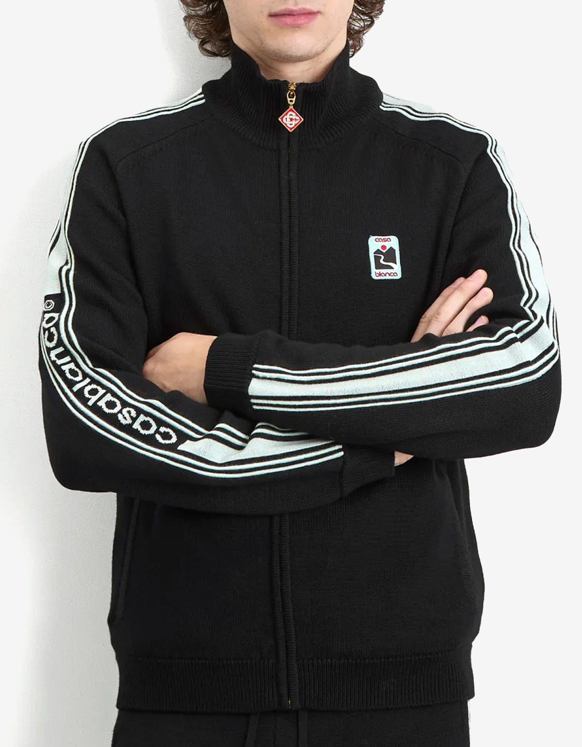 Casablanca Black Merino Wool Track Jacket - 4