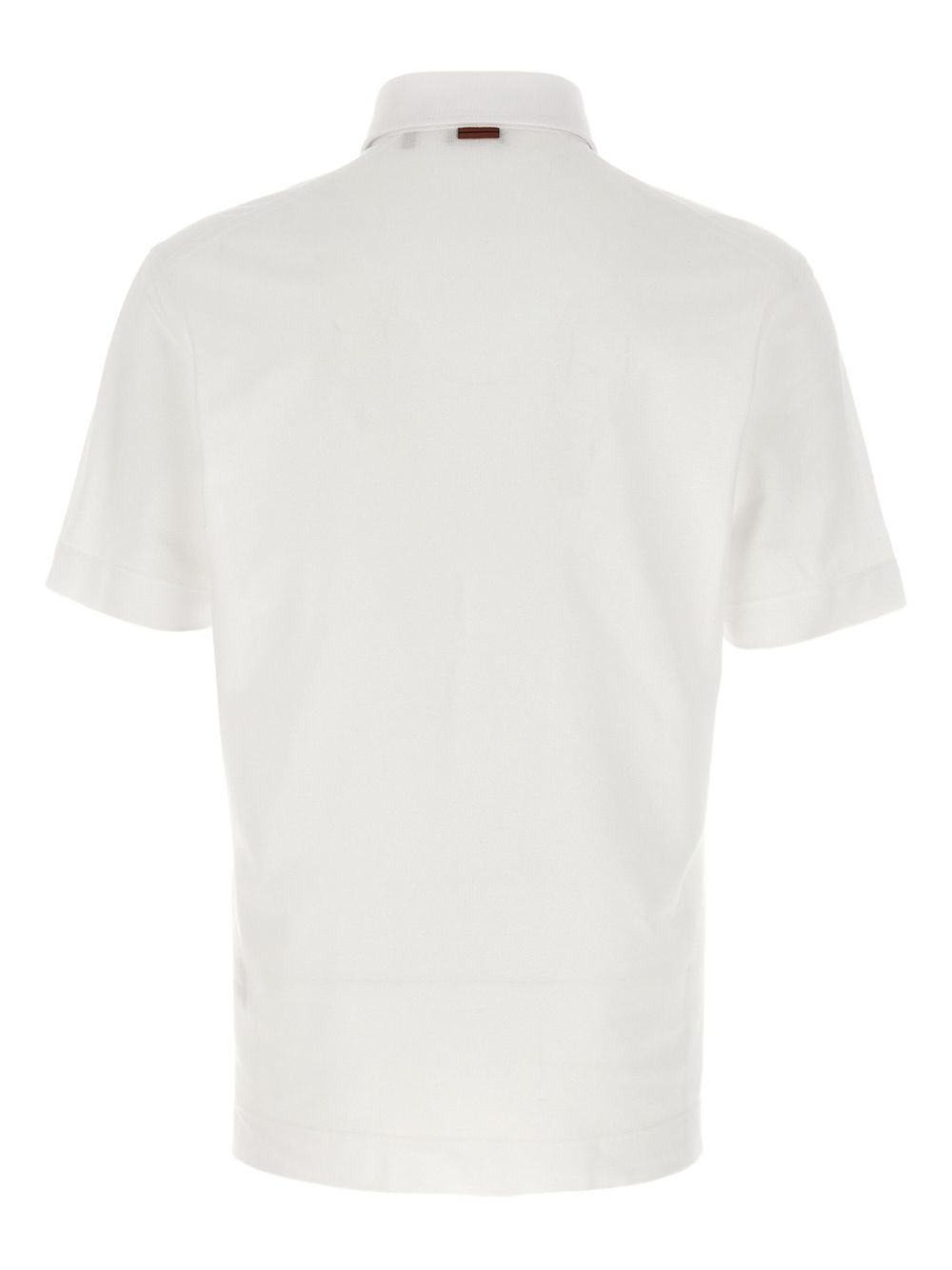 piqué satin-piping polo shirt - 2
