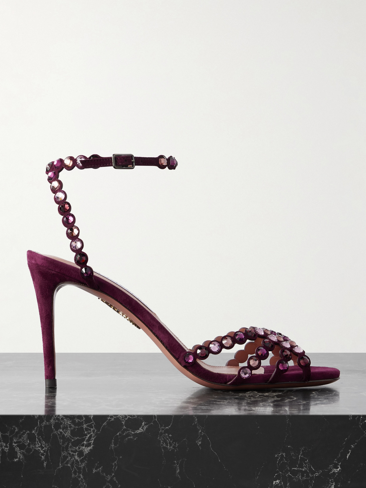 Tequila 85 Crystal-embellished Suede Sandals - 1