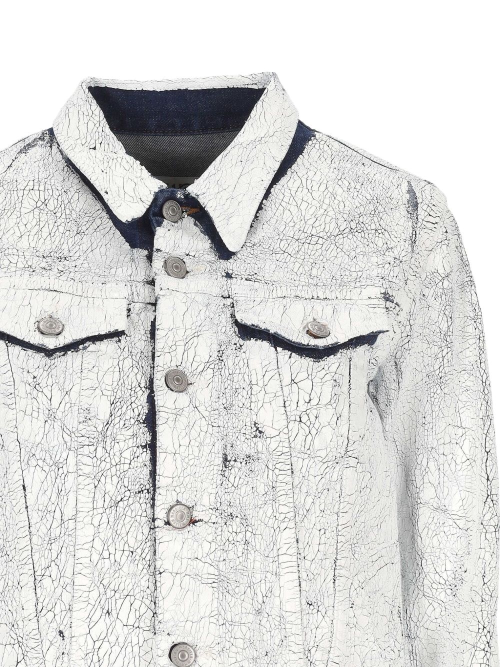 coated-finish denim jacket - 3