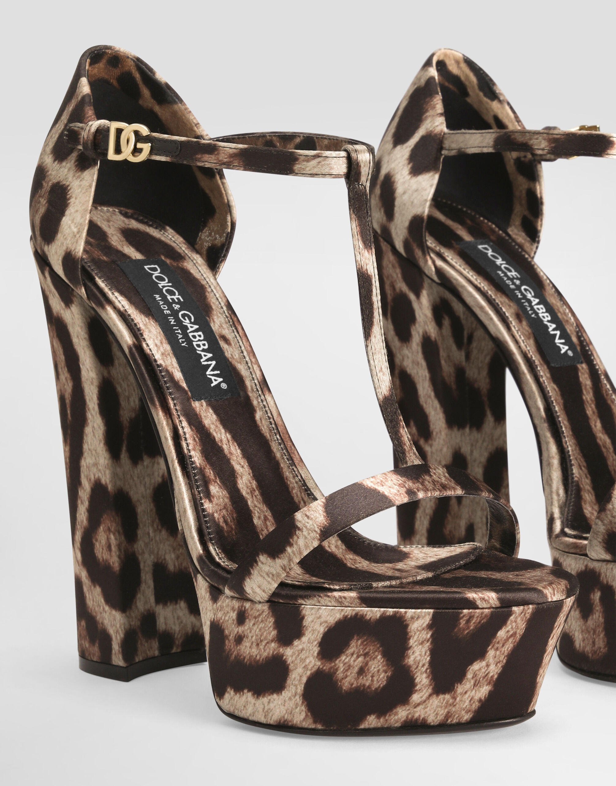 Printed satin sandals - 3
