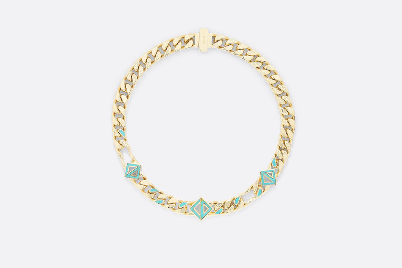 CD Diamond Chain Link Necklace 1