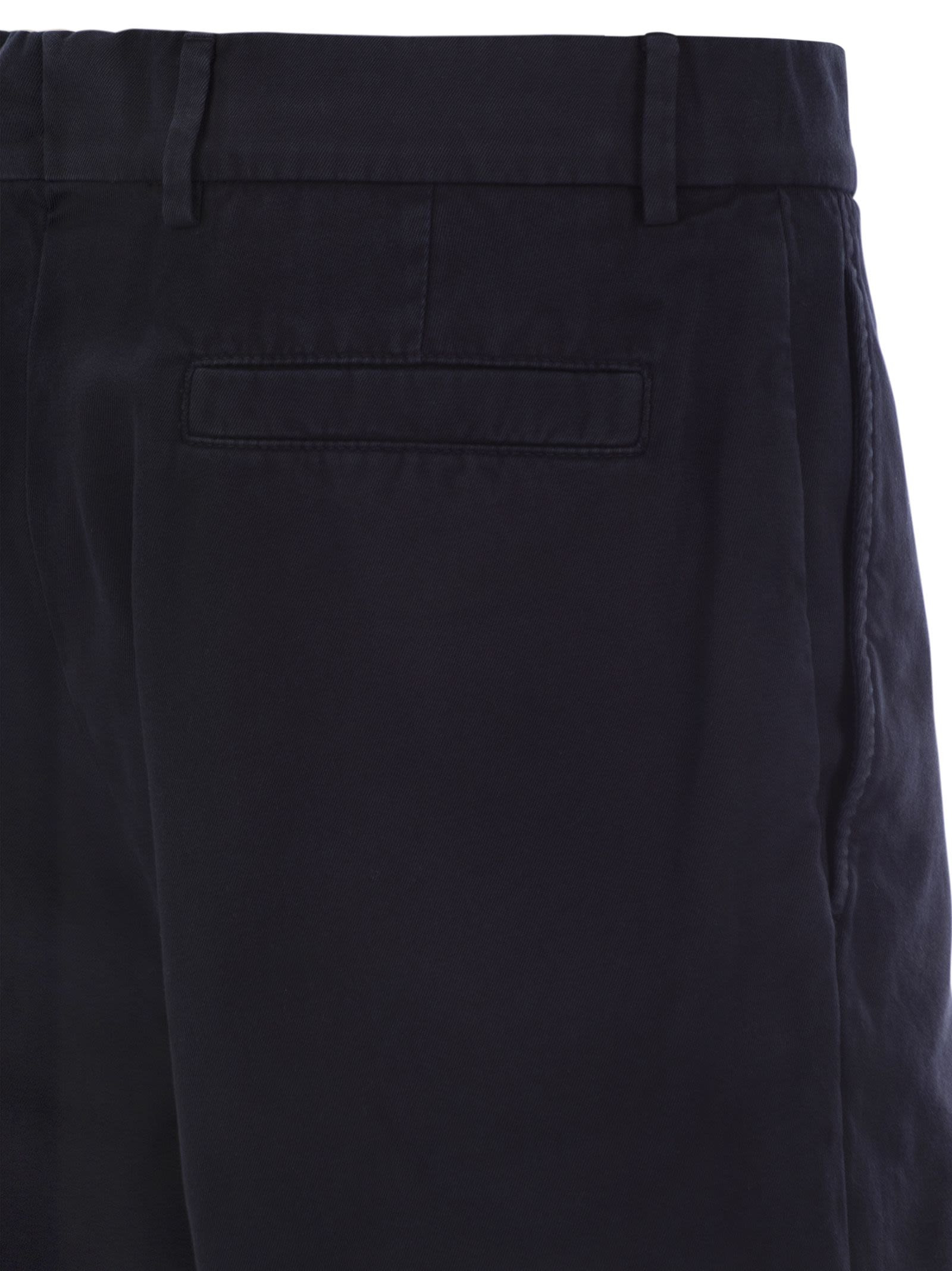 Brunello Cucinelli Men Cotton Gabardine Bermuda Shorts - 4