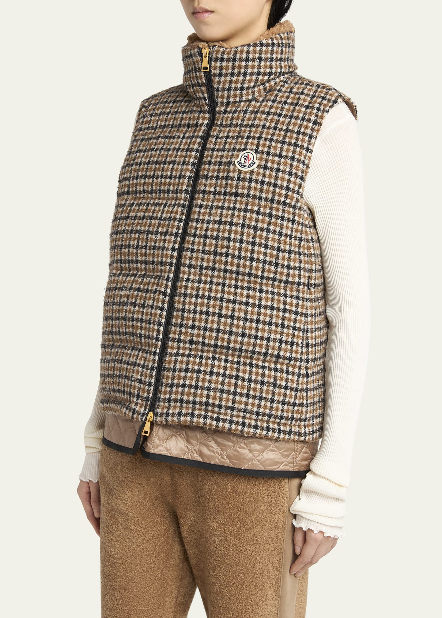 Touvet Check Down Puffer Vest - 4
