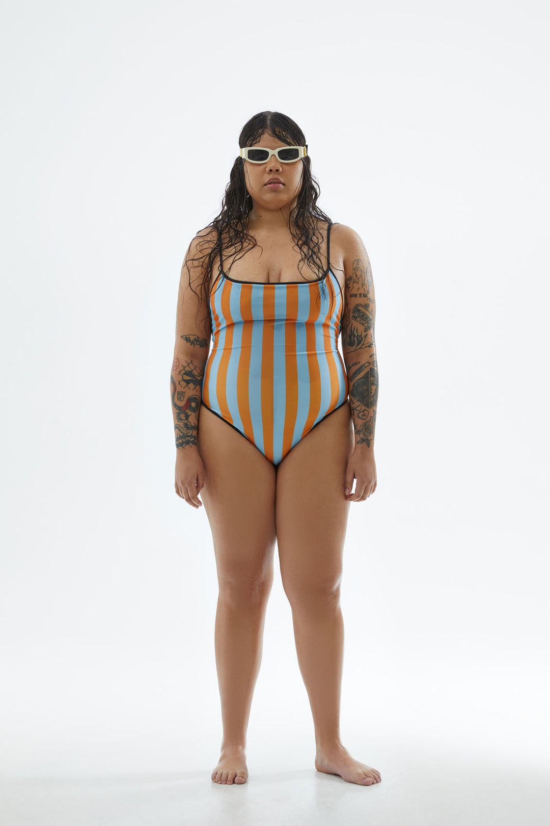 BLACK REVERSIBLE ONE-PIECE SUIT - 4