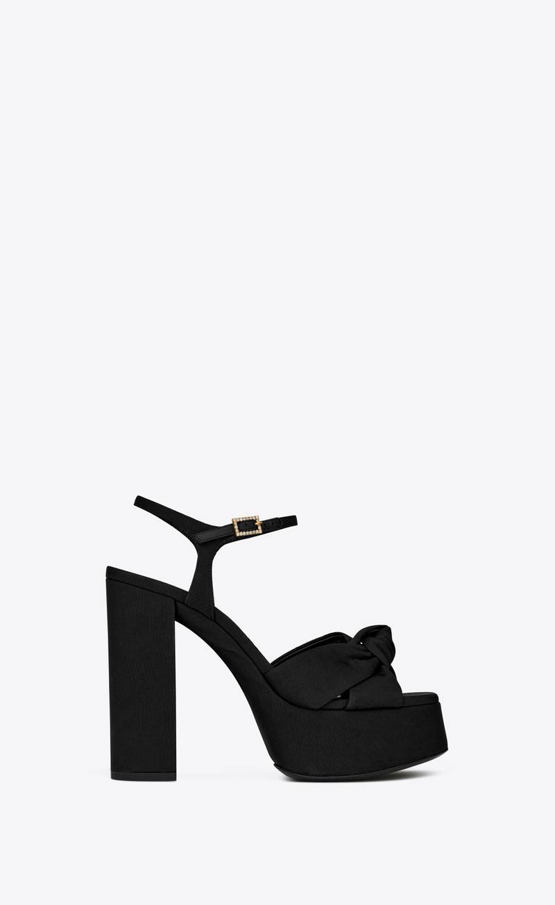 bianca platform sandals in ottoman fabric - 1