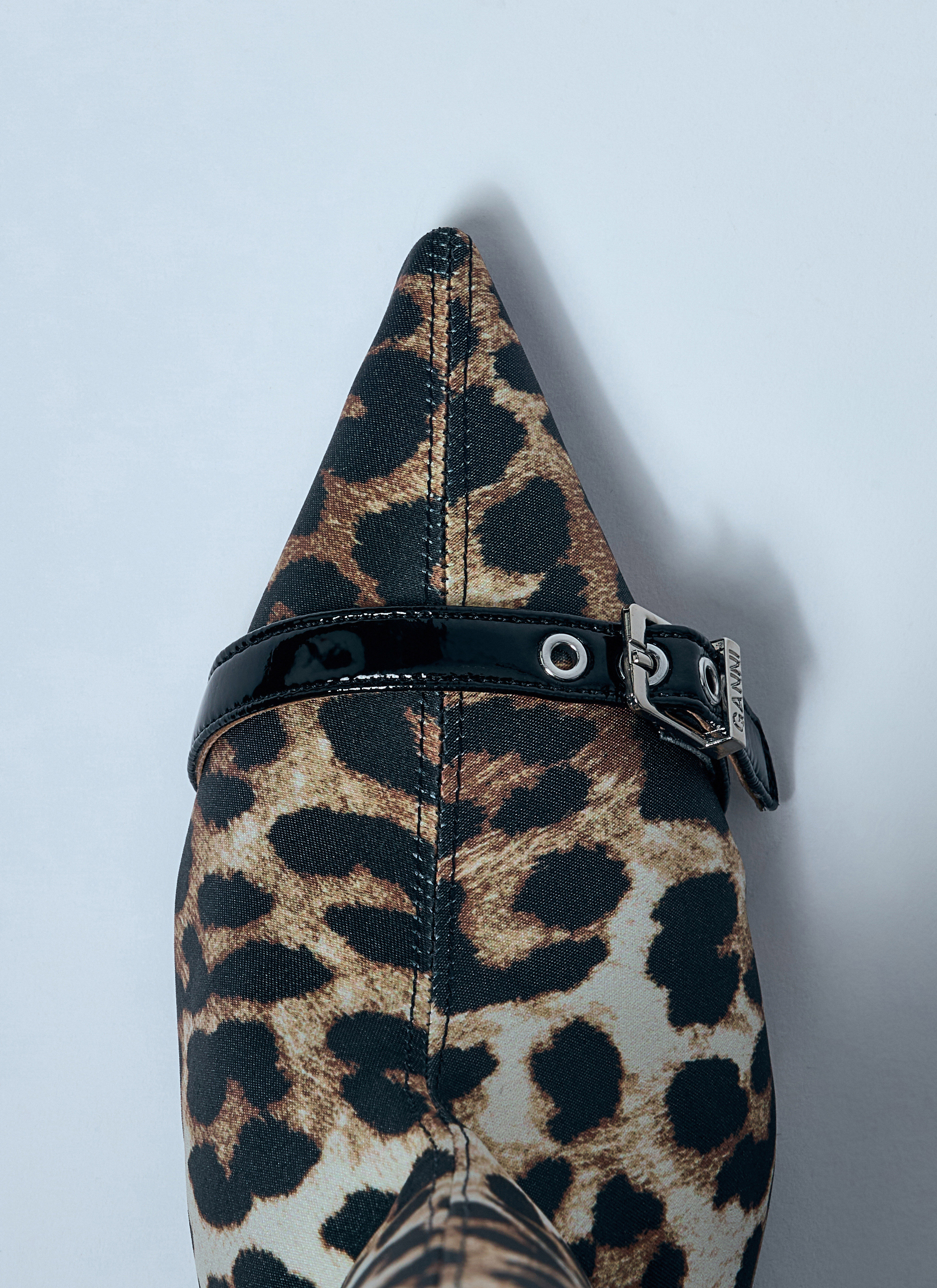 Leopard Eyelets Slouchy High Shaft Boots - 5