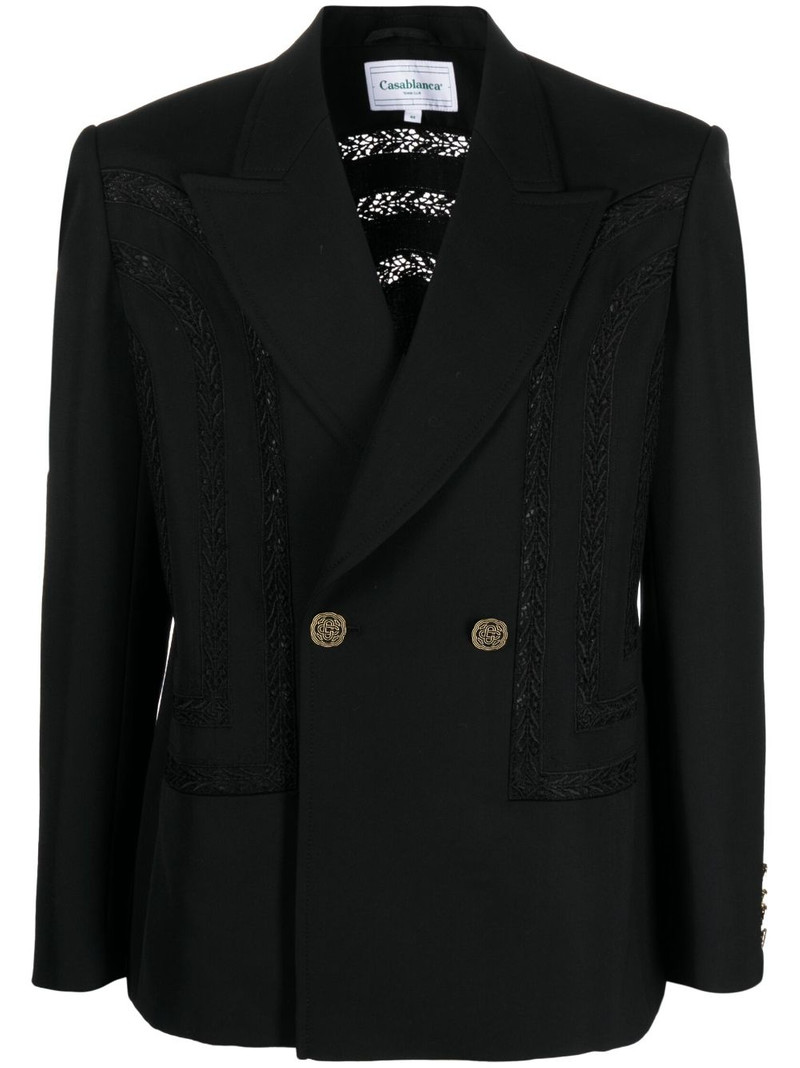 broderie anglaise double-breasted blazer 1
