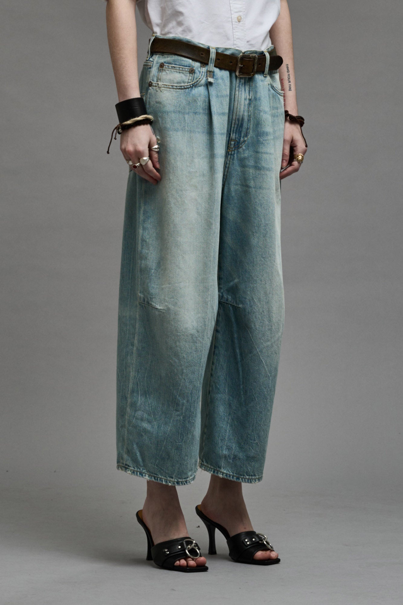 CROPPED WIDE LEG JEAN - TONI BLUE - 5