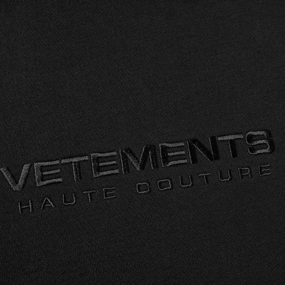 VETEMENTS All Black Logo Haute Couture Hoody - 2