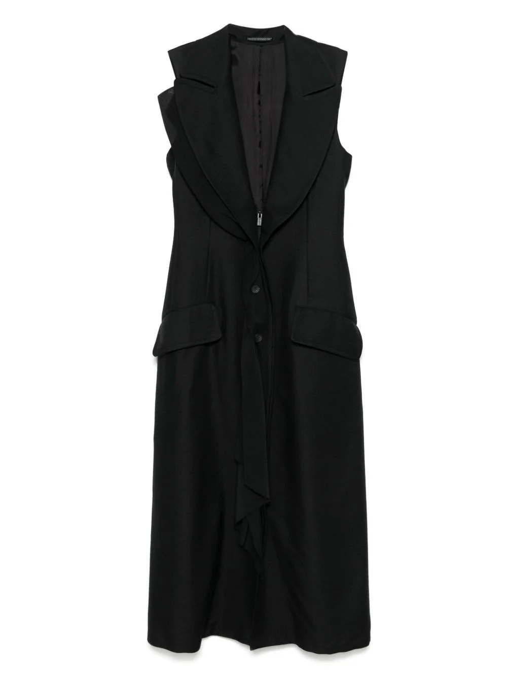 plunging V-neck midi dress - 1