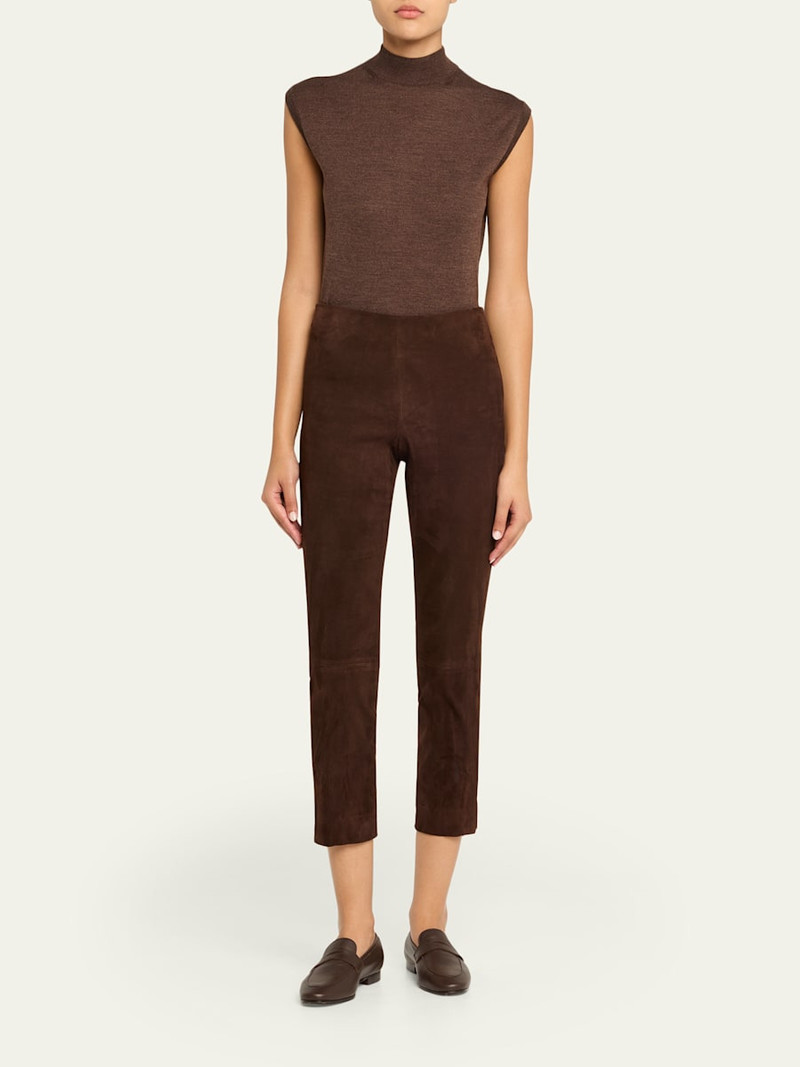 Vince Suede Split-Hem Cropped Pant outlook
