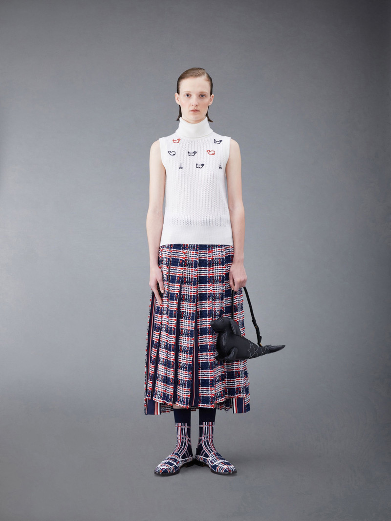 Merino Hand Embroidered Sleeveless Turtleneck 3