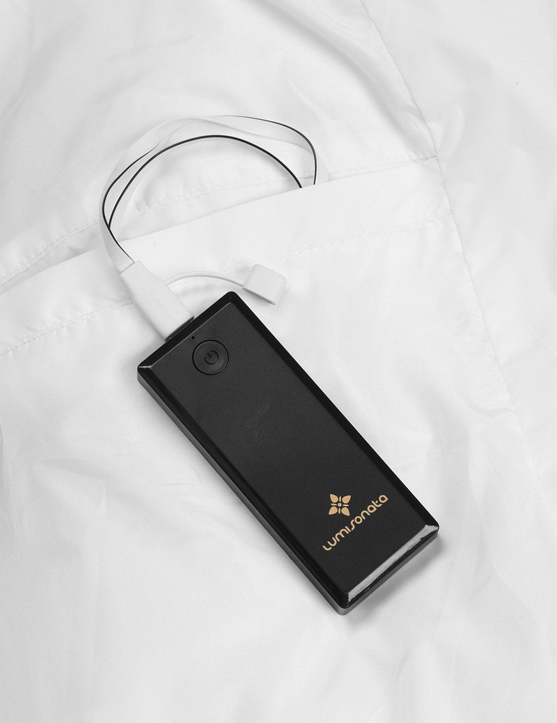 LED Light and Logo Print Relax Fit Down Jacket 10