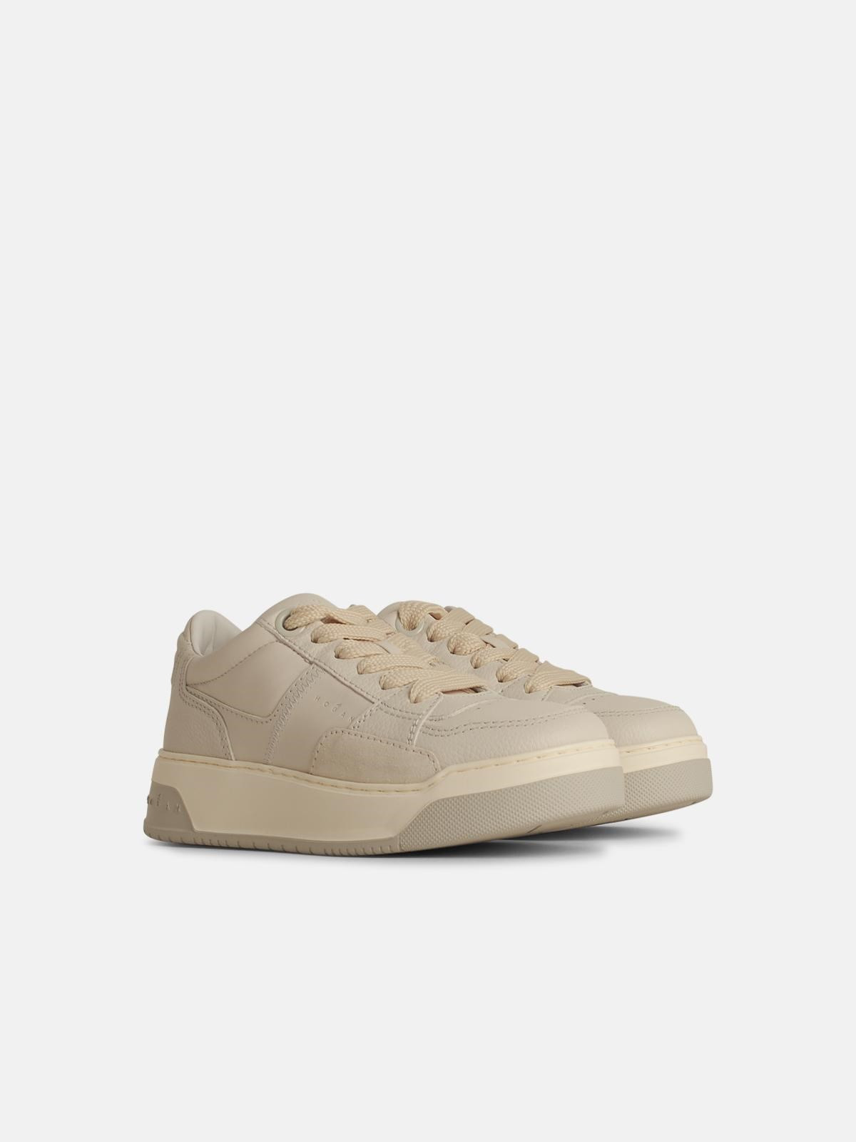 'H667' WHITE LEATHER SNEAKERS - 2