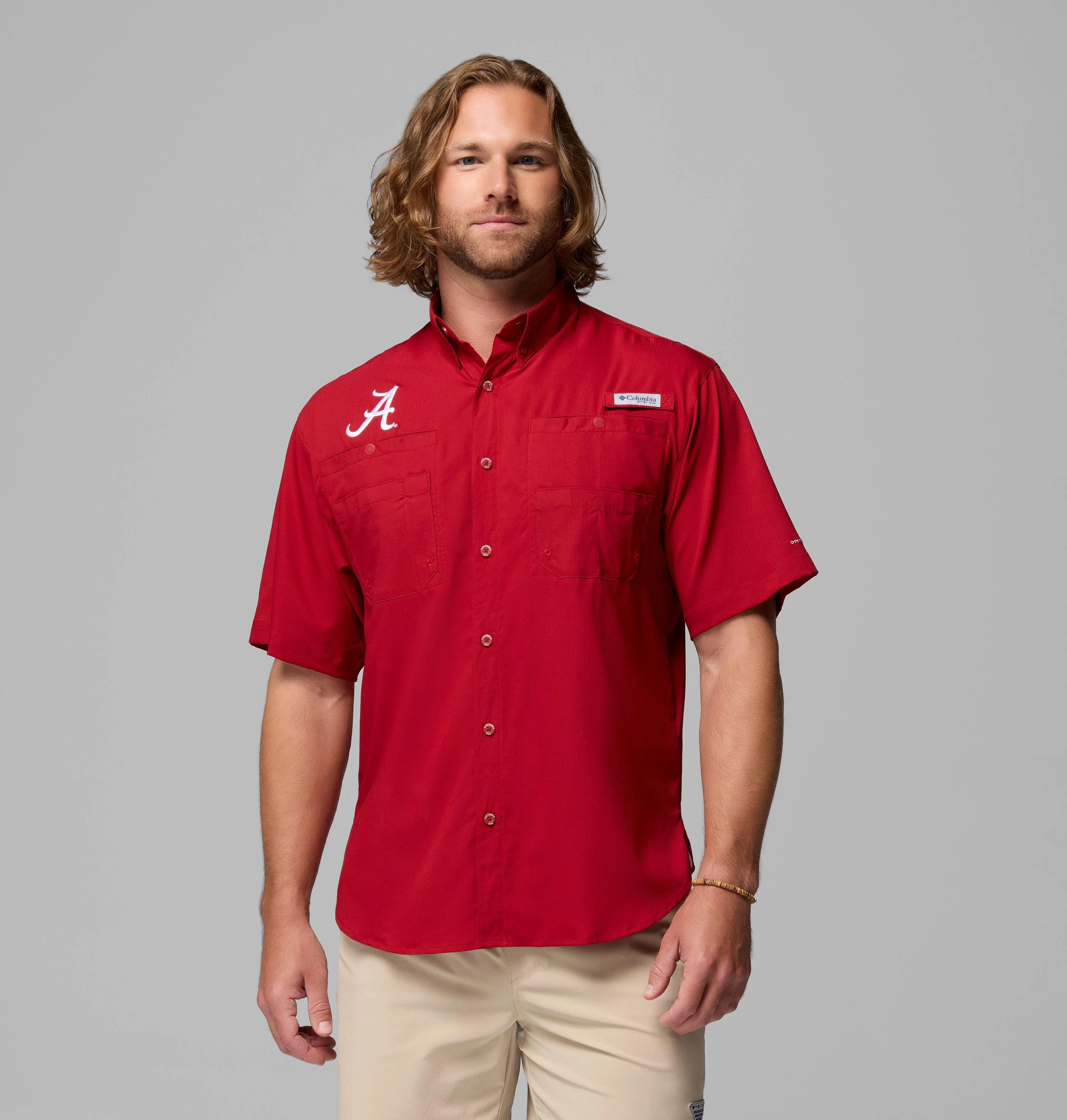 Men's Collegiate PFG Tamiami Short Sleeve Shirt - Alabama - 1