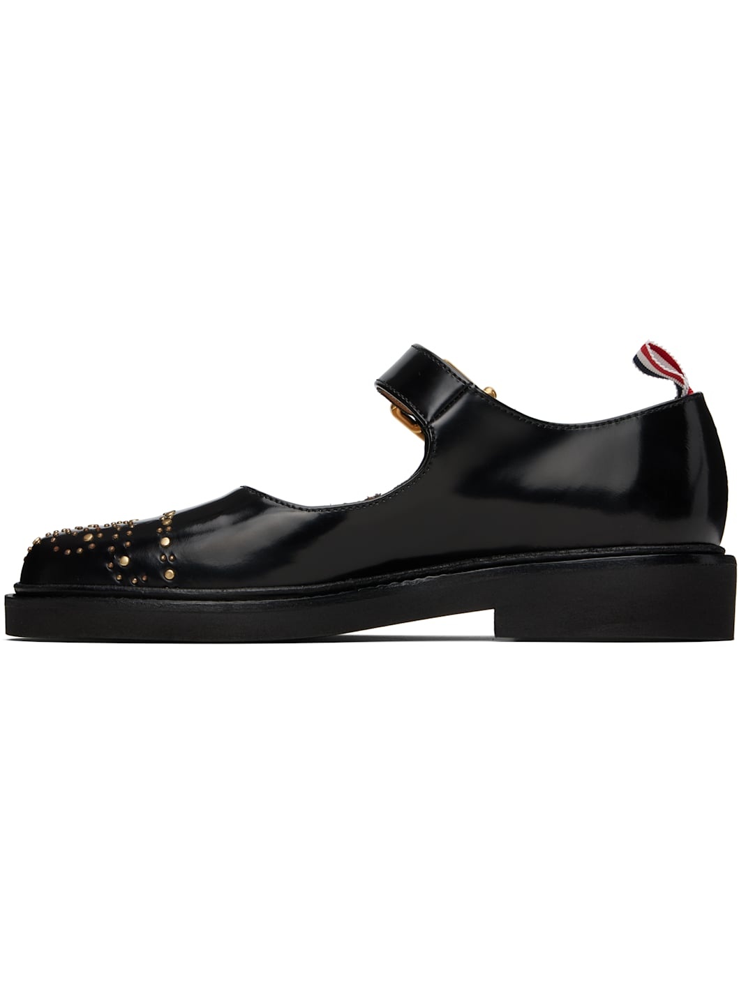 Black Soft Spazzolato Stud Thom John Loafers - 3