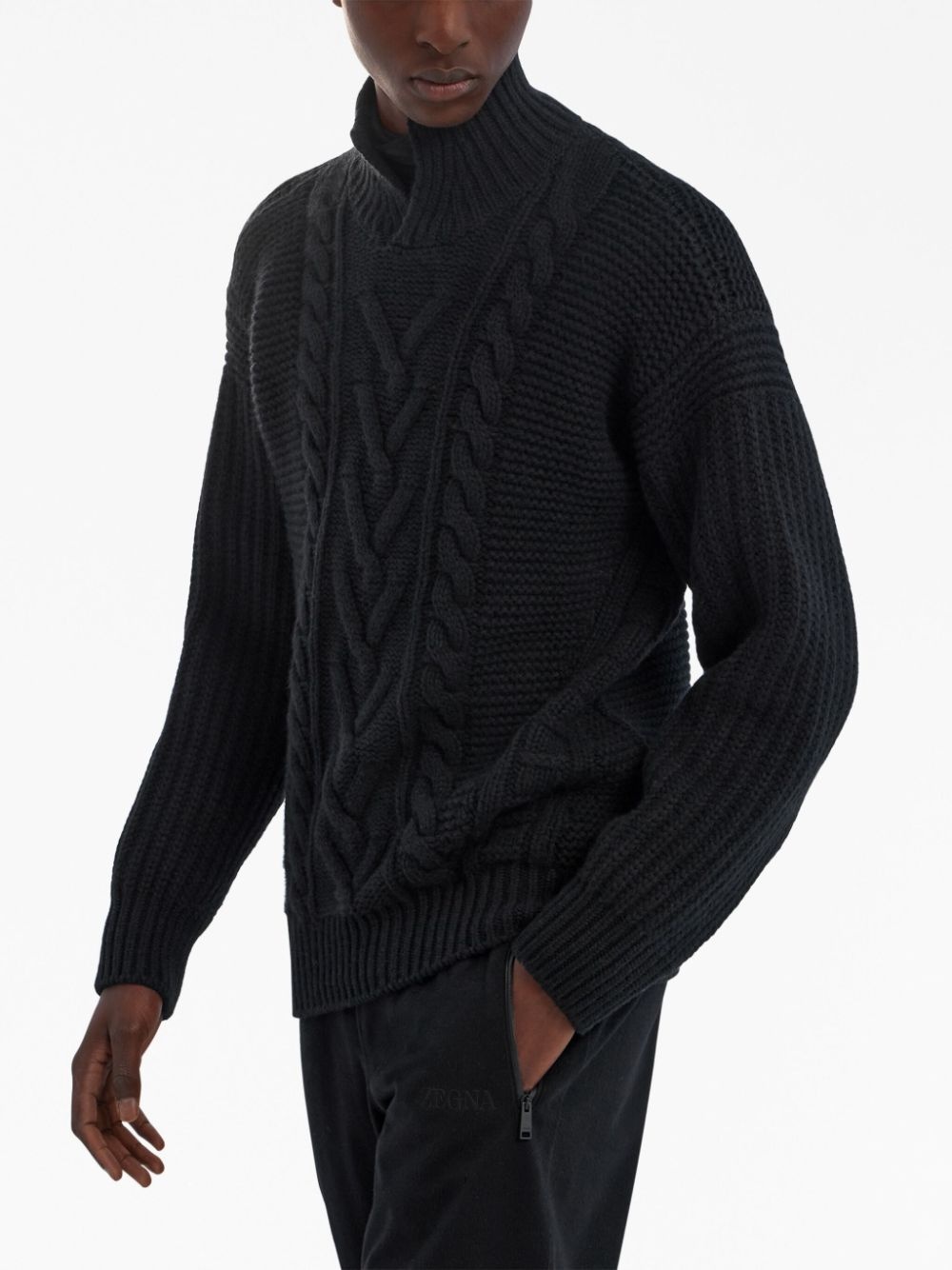 Oasi high-neck cashmere jumper - 3
