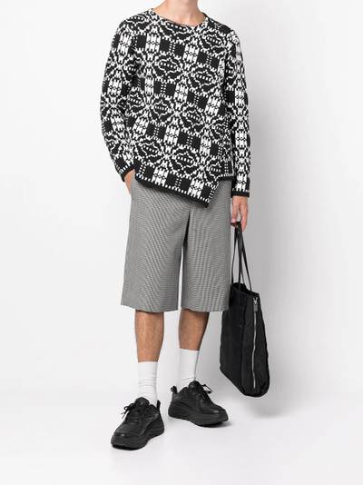 Comme des Garçons Homme Plus geometric-pattern asymmetric jumper outlook