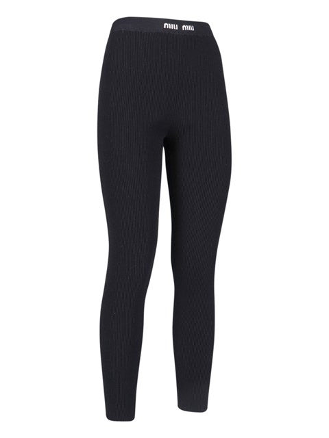 Miu Miu Women Ribbed Pants - 2