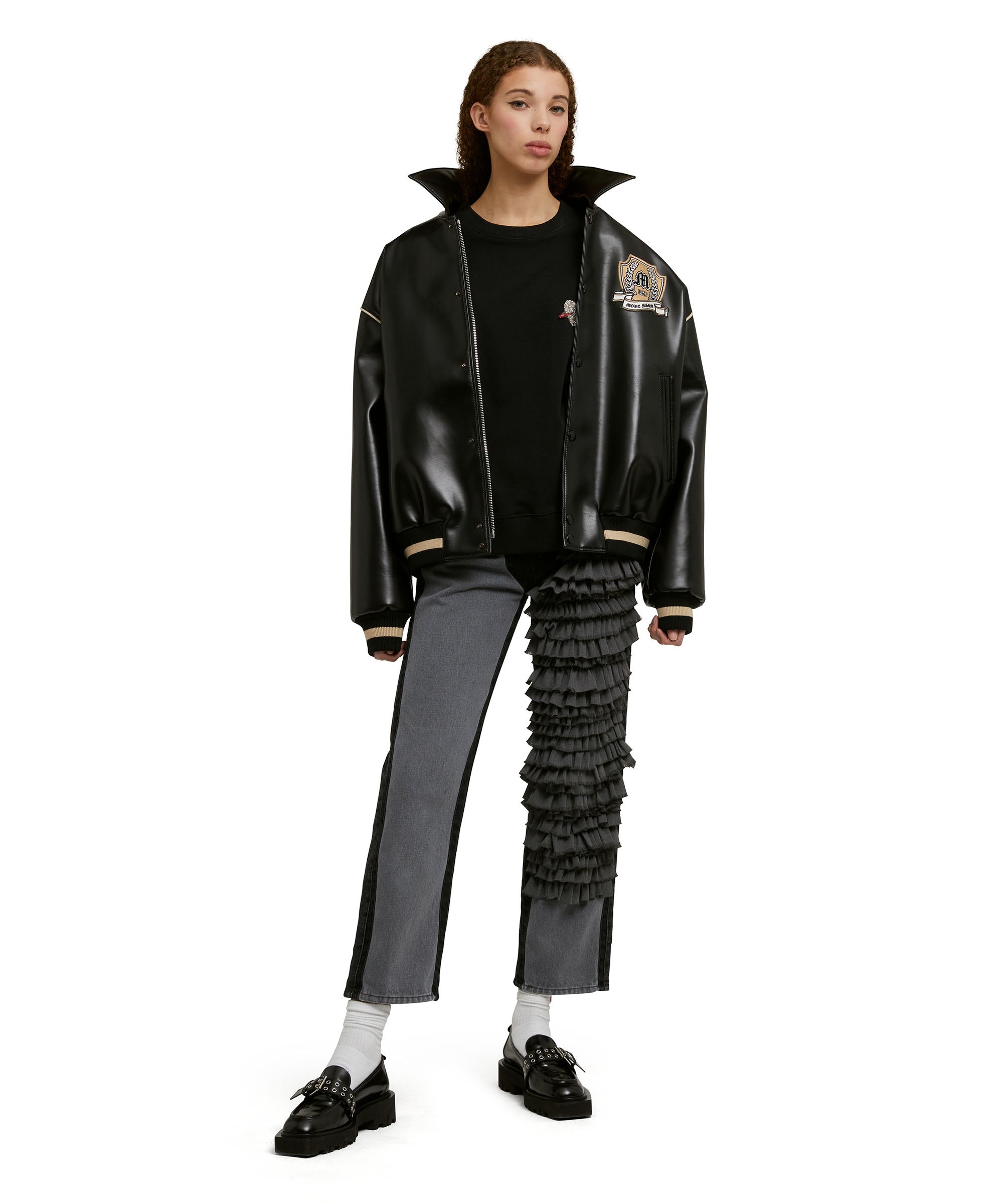Crewneck sweatshirt with "Msgm Heart Embroidery Patch" print - 5