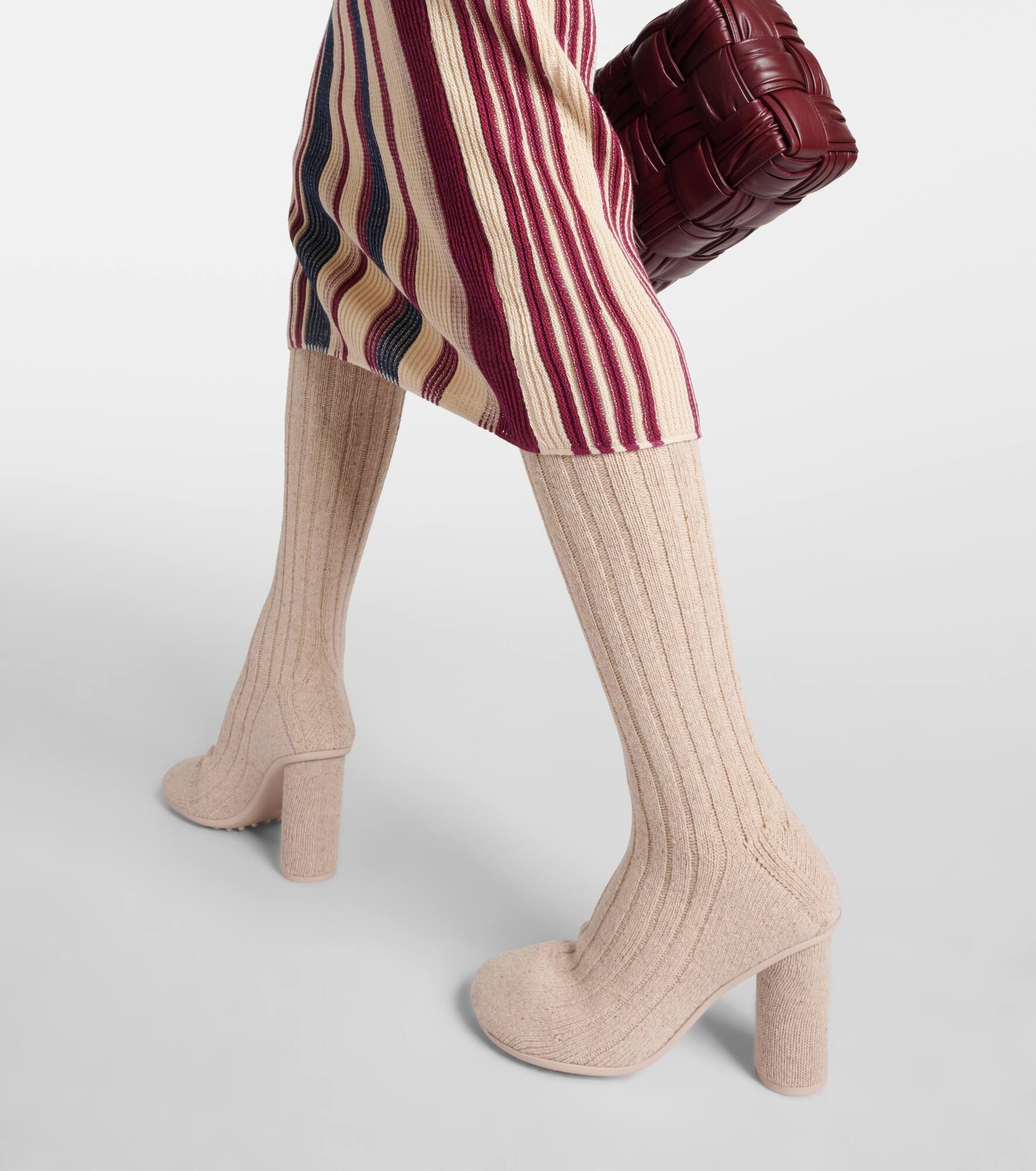 Atomic knitted knee-high sock boots - 4
