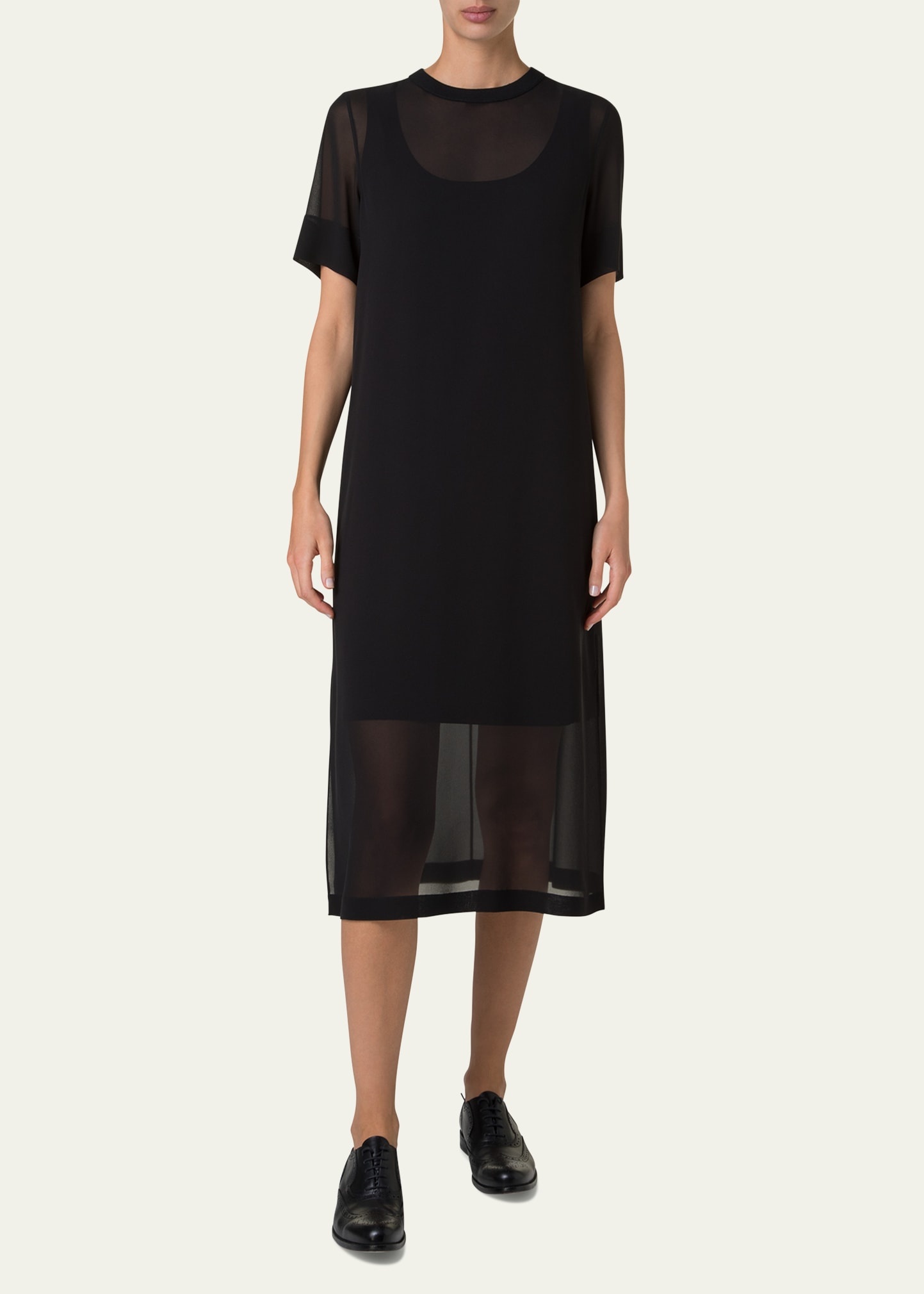 Silk Georgette Tunic Dress - 2