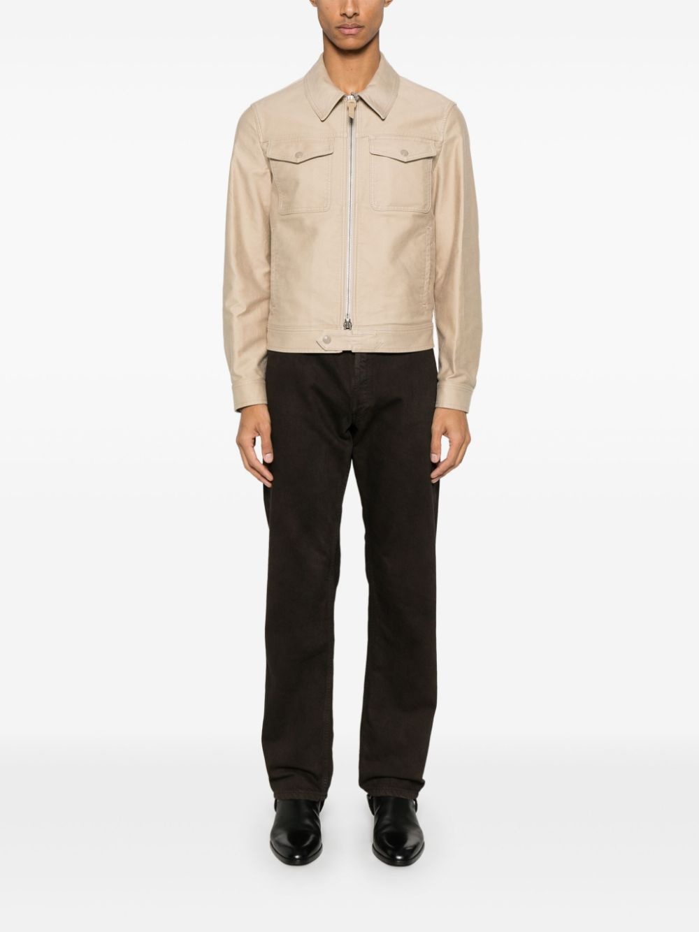 gabardine-weave jacket - 2