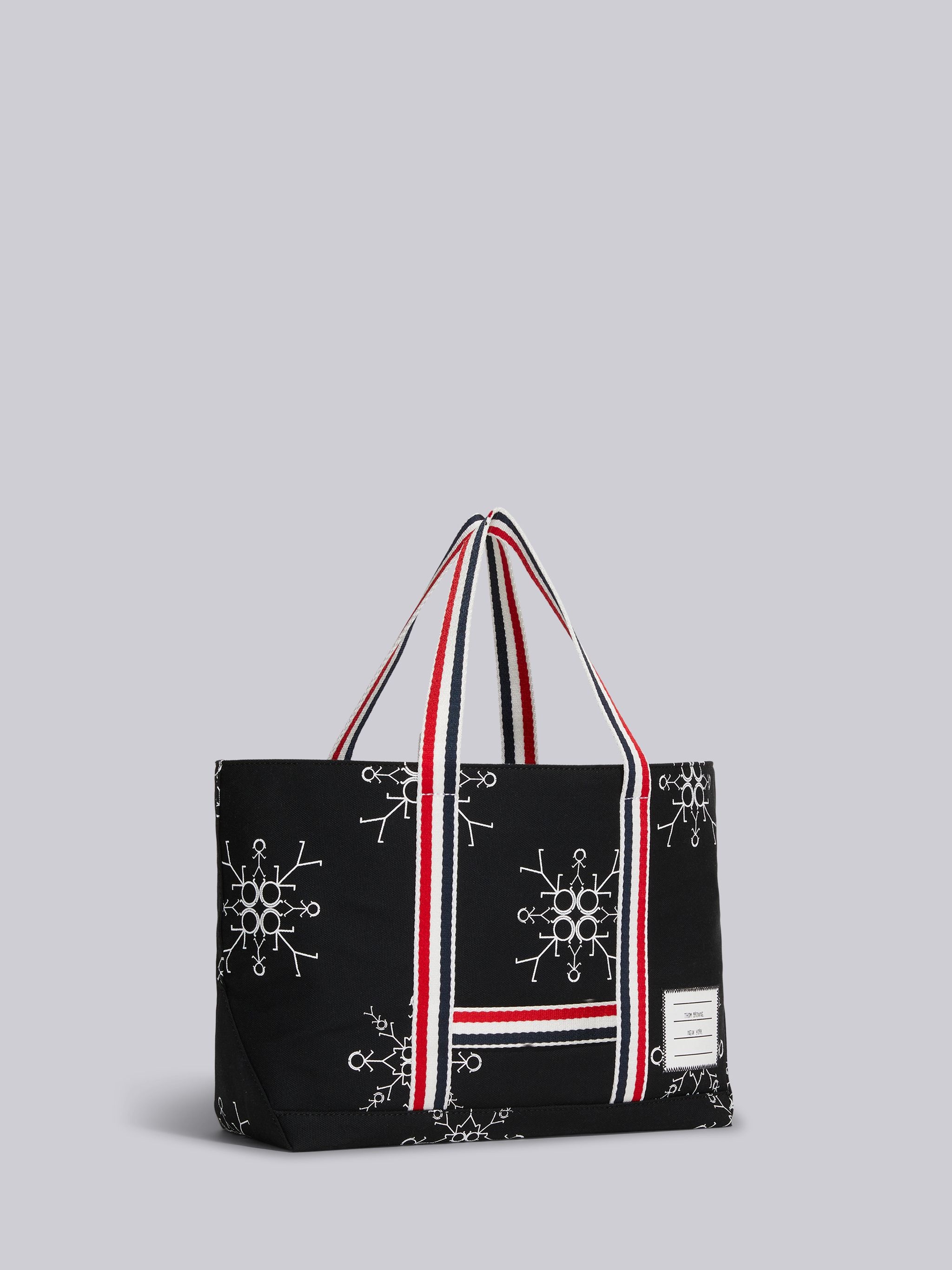 Black Canvas 3d Printed Snowflake Small Tool Tote - 3