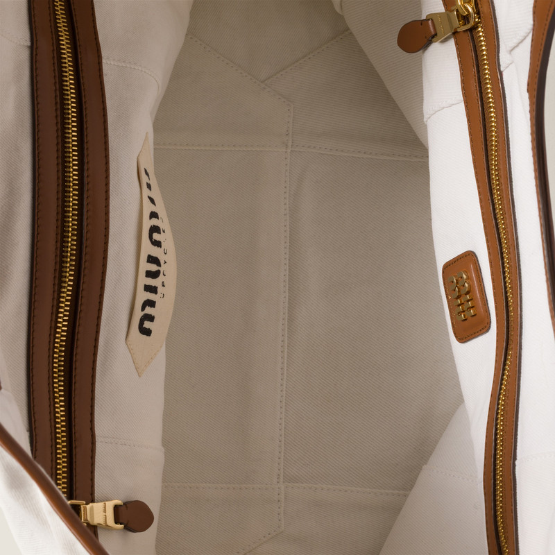 IVY denim patchwork tote bag 4