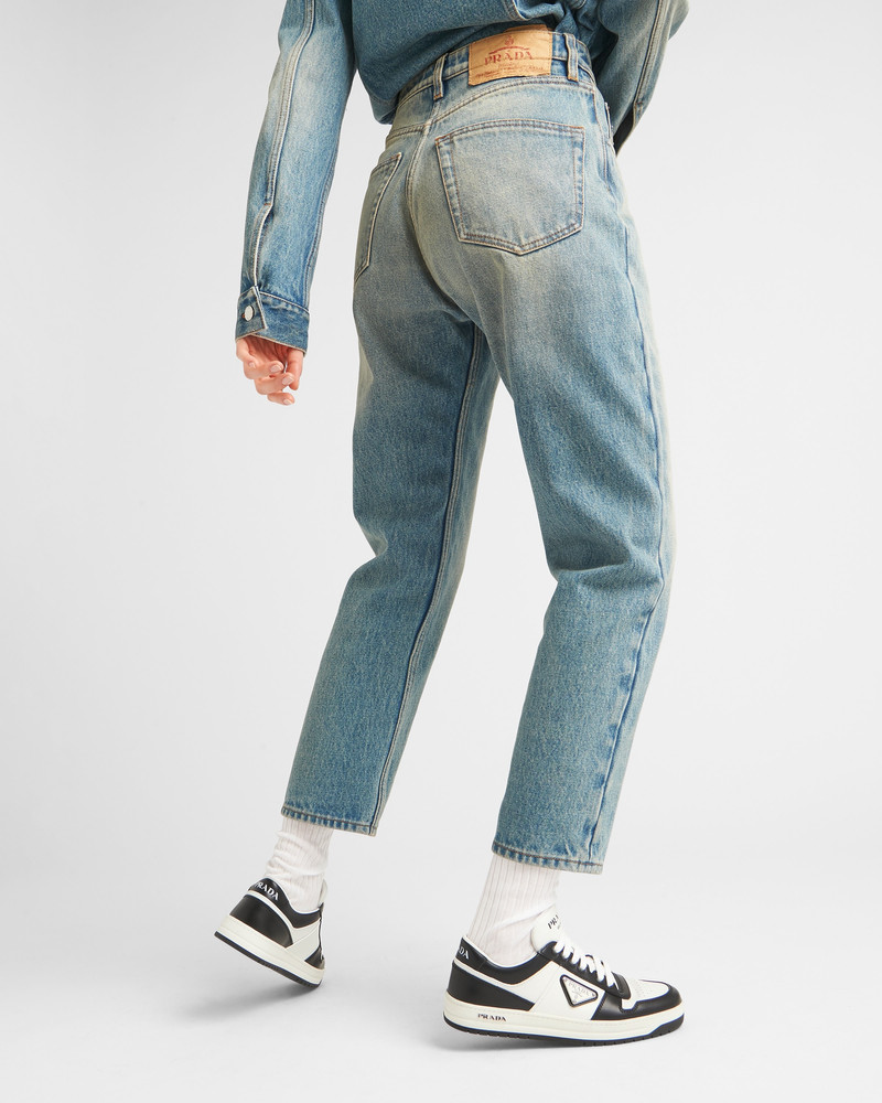 Prada Downtown perforated leather sneakers outlook