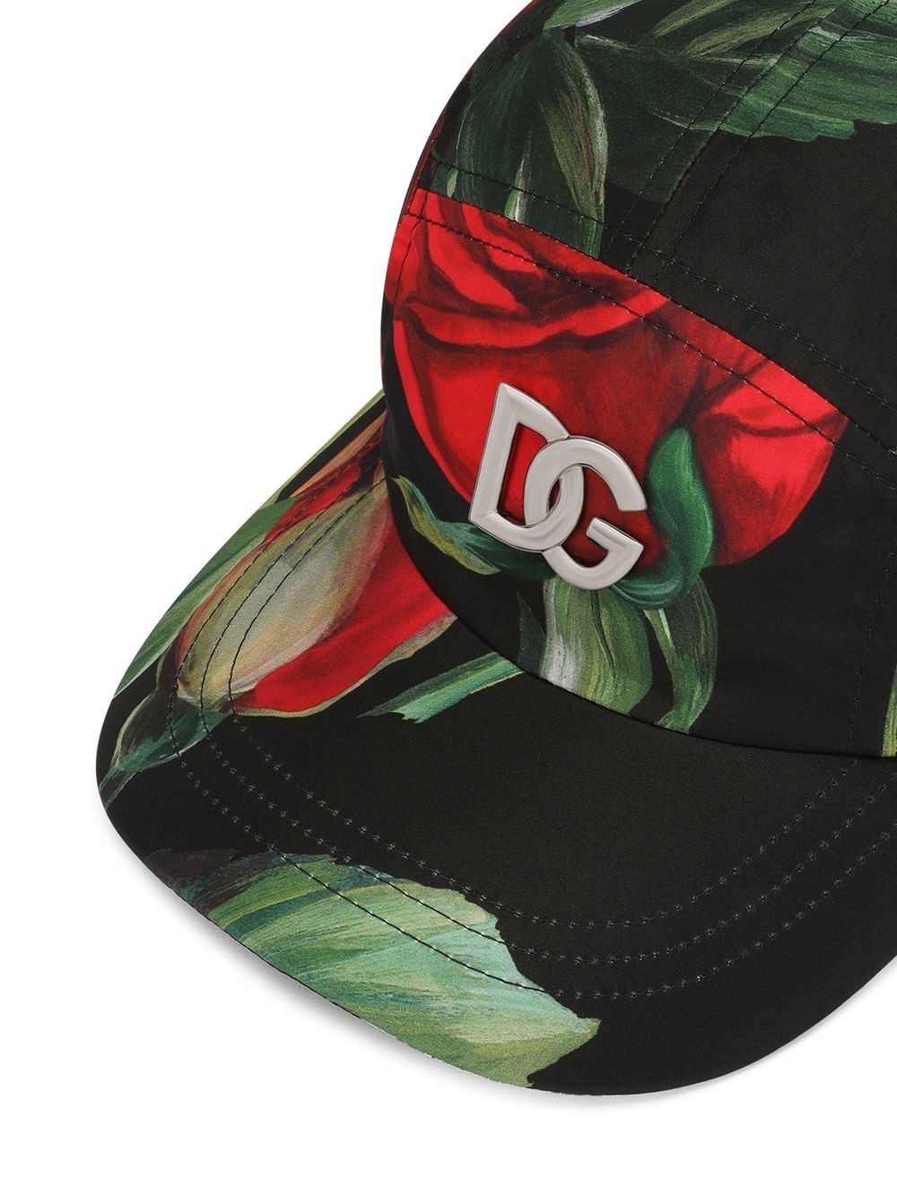 rose-print baseball cap - 2