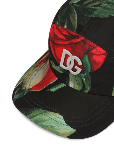 Dolce & Gabbana rose-print baseball cap outlook