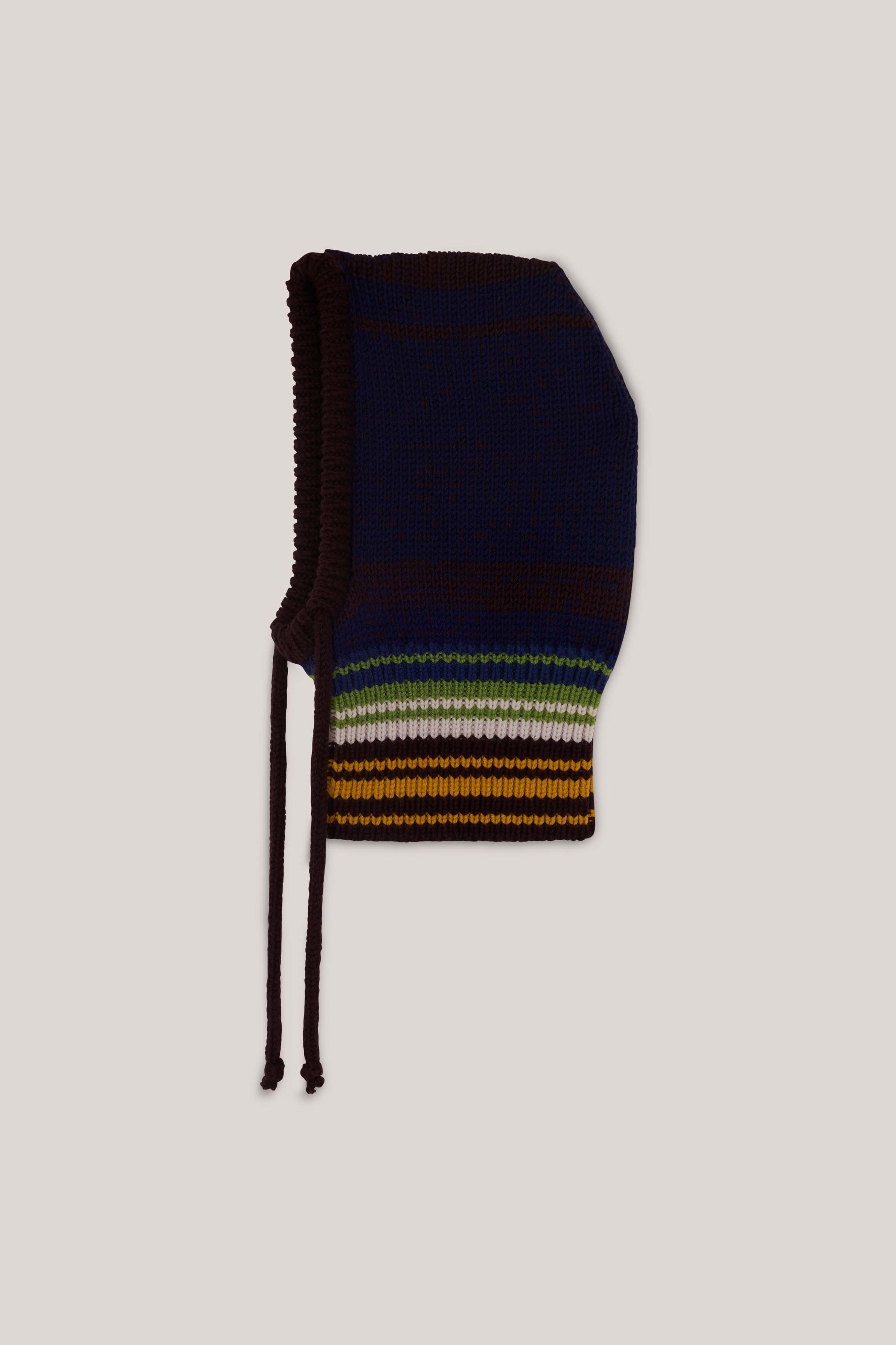 Striped Ribbed-Knit Balaclava - 2